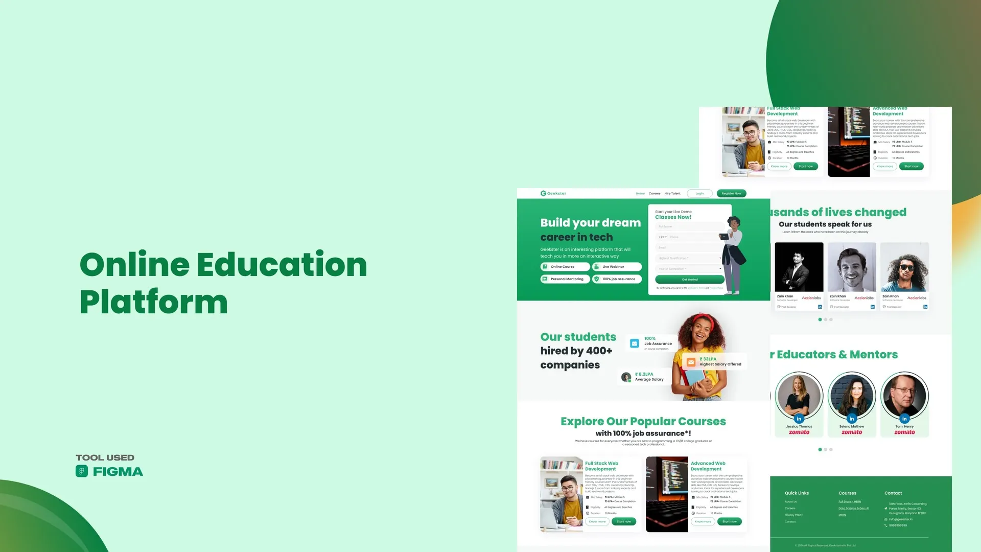 Online Education Landing Page Design